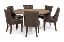 Bloomington Spisegrupper-Lyon Spisegruppe Ø150 cm Rund med 6 Tuva Stoler Brun,Hvit