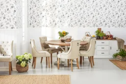 Bloomington Spisegrupper-Lyon Spisegruppe Ø150 cm Rund med 6 Viktoria Stoler Brun,Hvit