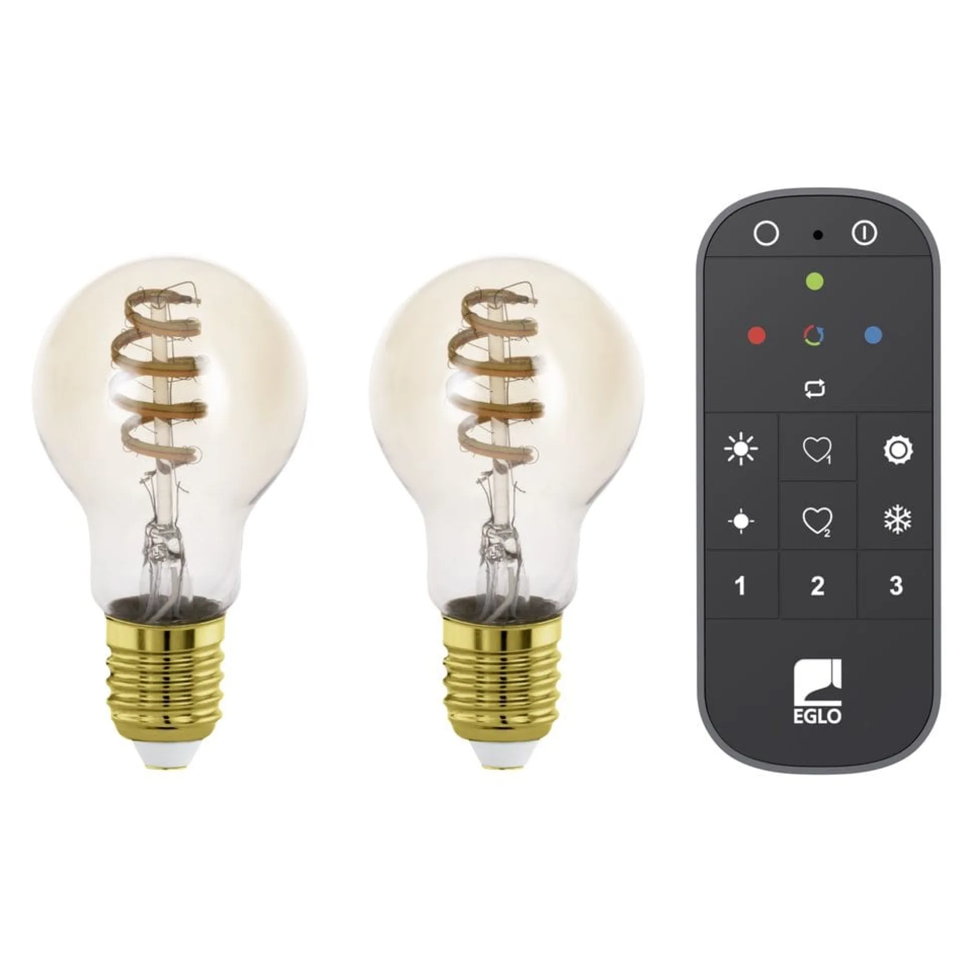 Led-Belysning|Lyspærer-Lyskilde 2xLM-ZIG-CCT E27 A60 4,9W Amber Orange