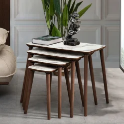 Sofabord-Lyvenn settbord 70 cm Hvit
