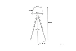 Stuelampe|Soveromslampe-Madeira Gulvlampe 143 cm Svart