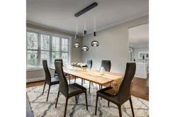 Trio Lighting Madison LED-Pendellampe 3-os Mattsvart