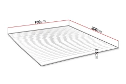 Madrasser-Madrass MANDULA 180x200 Hvit