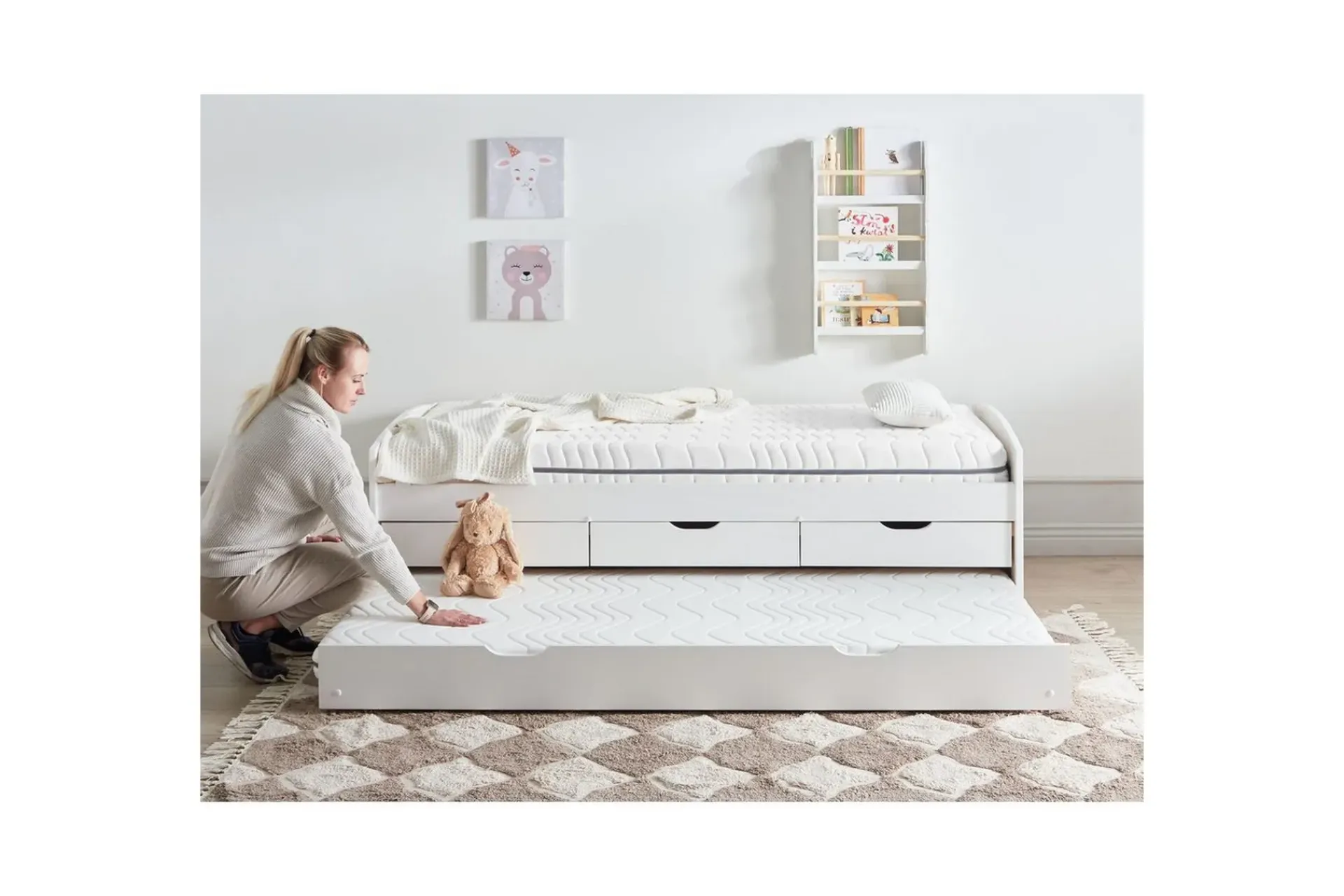 Barneseng & Juniorseng-Madrass Petite 80x200 cm Hvit,Grey