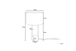 Nattbordslampe|Bordlampe-Madrica Bordlampe 60 cm E27 Hvit,Svart,Grey