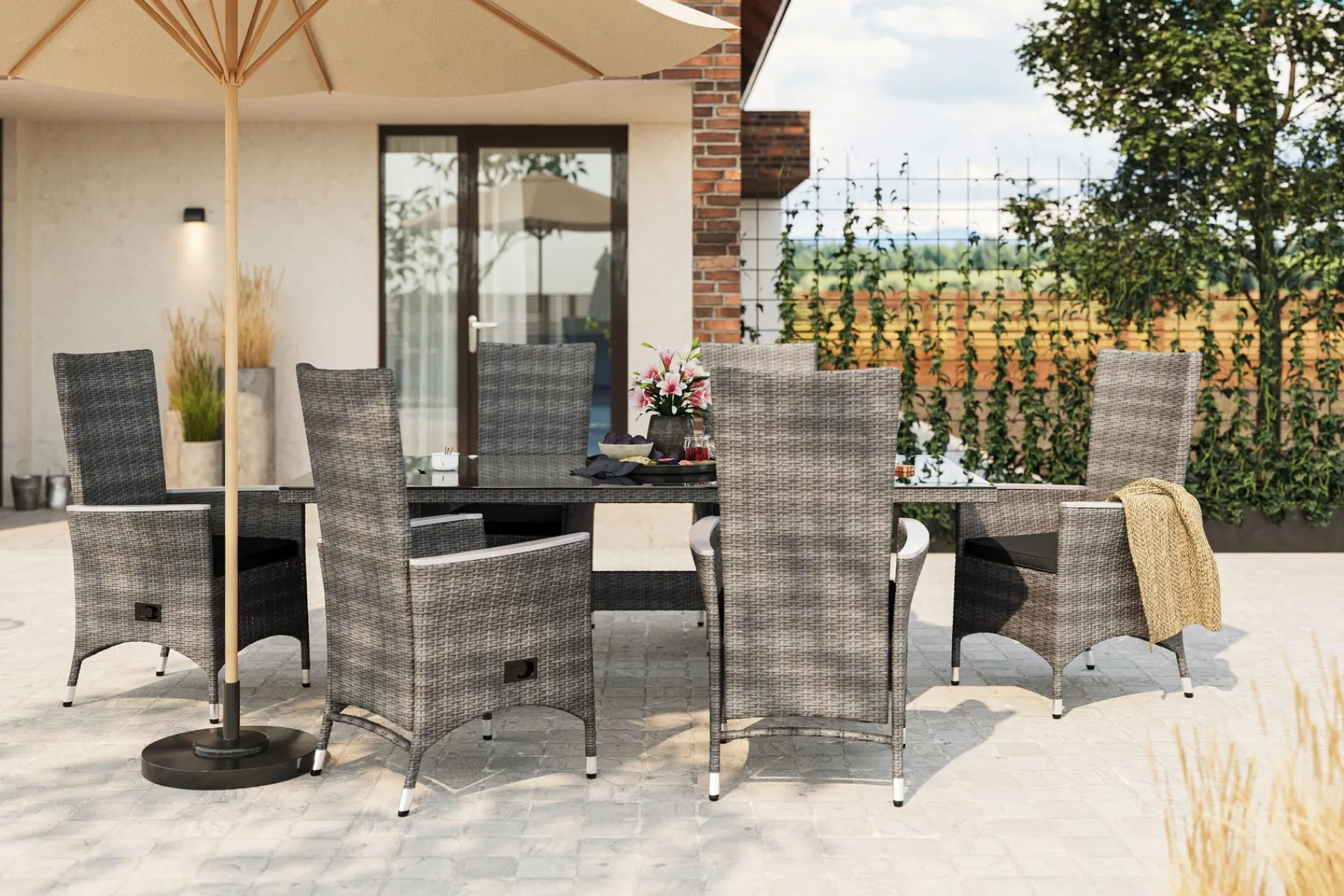 Comfort Garden Loungebord & Sofabord Utendørs-Majestic Spisebord 210x100 cm Grey