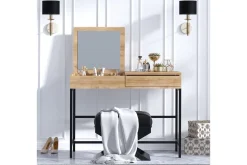 Sminkebord & Toalettbord-Make-up Table Eik|Svart Natur,Svart