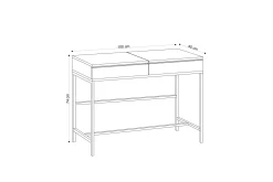 Sminkebord & Toalettbord-Make-up Table Eik|Svart Natur,Svart