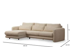 Sofa Med Sjeselong-Makhan Sofa med Sjeselong 3-seter Beige