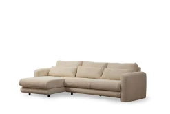 Sofa Med Sjeselong-Makhan Sofa med Sjeselong 3-seter Beige