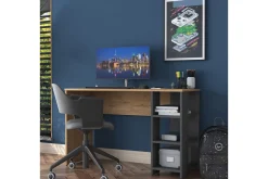 Kontorbord-Makrud Skrivebord 120 cm Valnöt,Antracit