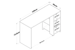 Kontorbord-Makrud Skrivebord 120 cm Valnöt,Antracit