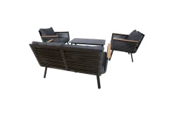 Veranda & Terrasse|Loungesett-Malaga Soffgrup Svart