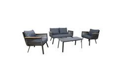 Veranda & Terrasse|Loungesett-Malaga Soffgrup Svart
