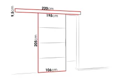 Malibu Dør 204x106x205 cm