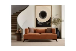 2 Seter Sofa-Malkiat Sofa 2-seter Orange,Svart