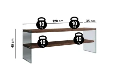 Tv-Benk & Mediabenk-Malmby TV-benk 120 cm Brun/Glass