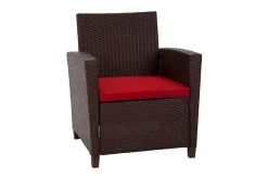 Dorel Home Veranda & Terrasse|Loungesett-Malmo Loungegruppe Kunstrotting Brun Brun,Rød