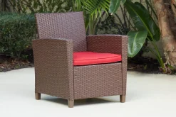 Dorel Home Veranda & Terrasse|Loungesett-Malmo Loungegruppe Kunstrotting Brun Brun,Rød