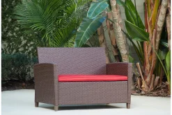 Dorel Home Veranda & Terrasse|Loungesett-Malmo Loungegruppe Kunstrotting Brun Brun,Rød
