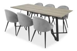 Venture Home Malvina Spisebord med 6 Valerie Stoler