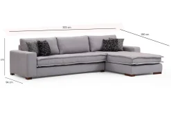 Mamerto Sofa m. Divan 4-seters