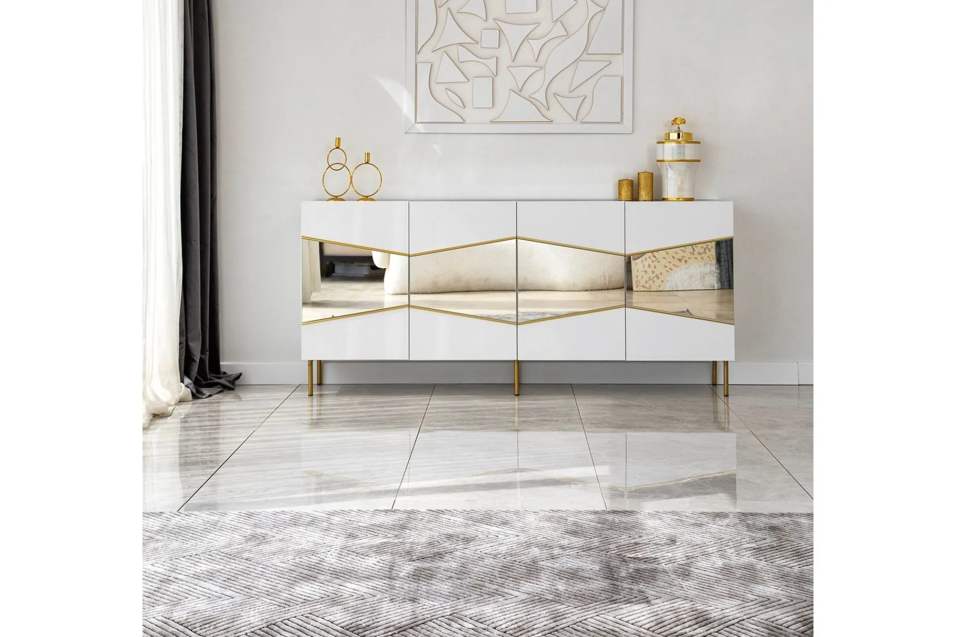 Sideboard & Skjenker-Mami Konsollbord 180 cm Hvit