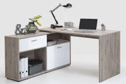 Scandinavian Choice Kontorbord-Mamoru Hjørneskrivebord Sandeik/Hvit