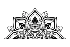 Skilt-Mandala 1 Veggdekor Svart