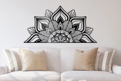 Skilt-Mandala 1 Veggdekor Svart