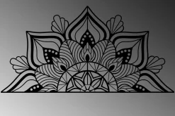 Skilt-Mandala 1 Veggdekor Svart