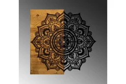 Skilt-Mandala 6 Veggdekor Svart/Valnøtt