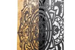 Skilt-Mandala 6 Veggdekor Svart/Valnøtt