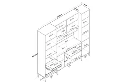 Hjørneskap|Barskap-Manorma Highboard Hvit