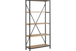 Loft24 Hattehylle|Hjørnehylle-Mantas Bokhylle 90x190 cm Beige,Svart