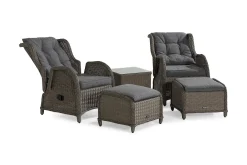 deNoord Marcus Cafésett med 2 Reclinerlenestoler m Pute