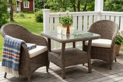 deNoord Loungebord & Sofabord Utendørs|Balkongmøbler-Marcus Sofabord 80x80 cm Høyt Brun