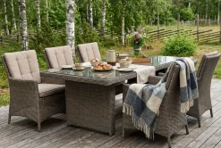 deNoord Loungebord & Sofabord Utendørs-Marcus utendørs spisebord 160x90 cm Grå