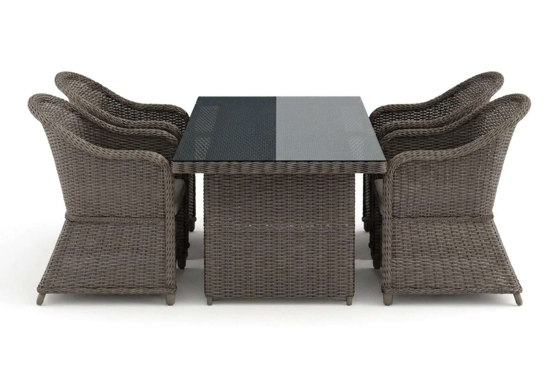 deNoord Marcus utendørs spisegruppe 160x90 cm med 4 Marcus Light utefåtöljer