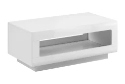 Sofabord-Maricruz Sofabord 110 cm med Oppbevaringshylle Hvit Høyblank,Hvit
