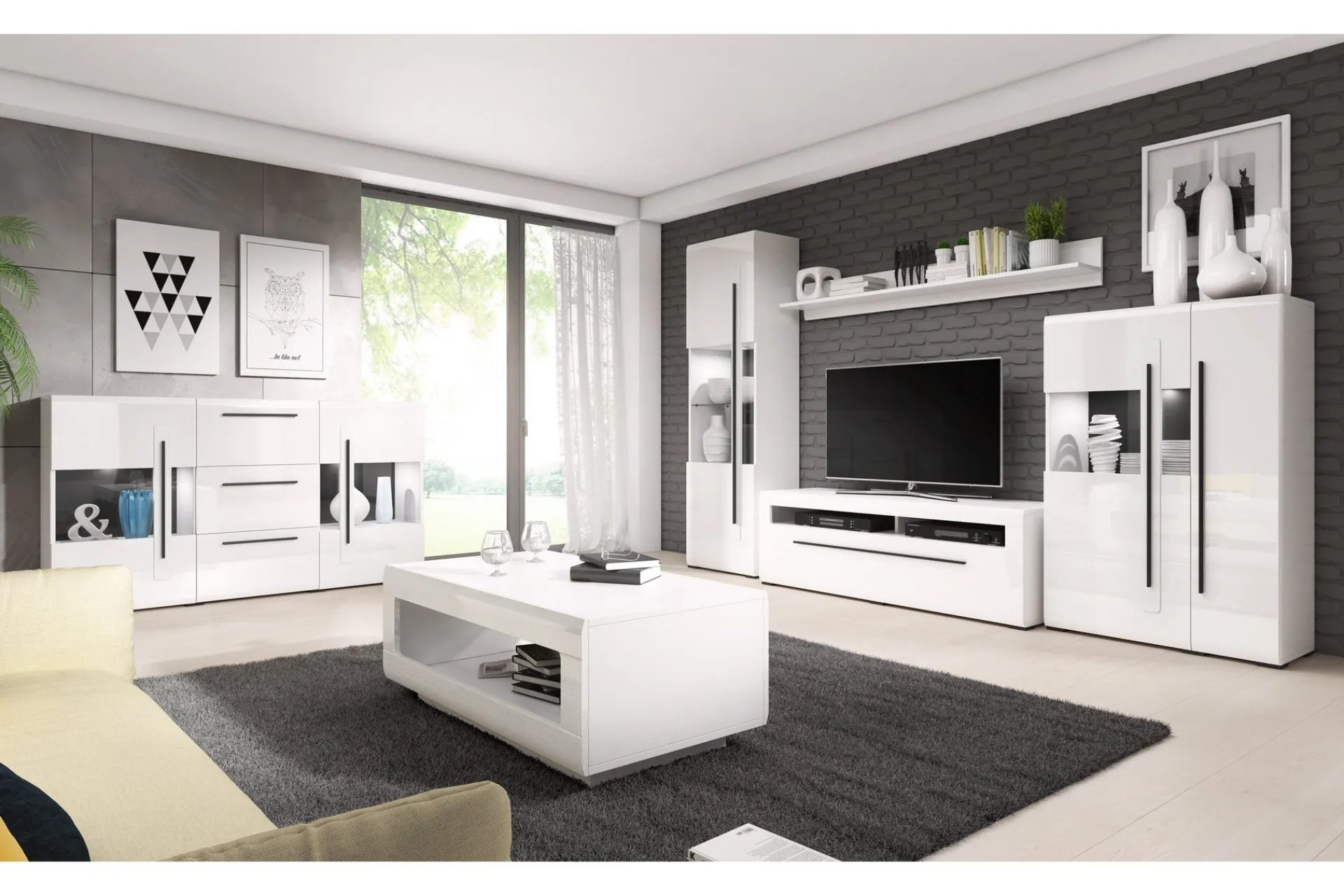 Tv-Benk & Mediabenk-Maricruz TV-benk 160 cm Hvit