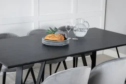 Venture Home Marina Spisegruppe 180 cm Rektangulær med 6 Velvet Stoler