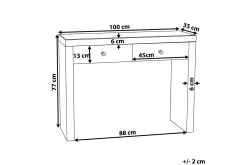 Gangbord|Avlastningsbord-Marle Avlastningsbord 100 cm Sølv