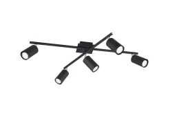 Trio Lighting Kjøkkenlampe|Taklampe-Marley Plafond 5-os. 5xGU10 Matt svart