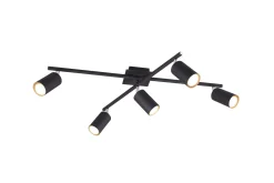 Trio Lighting Kjøkkenlampe|Taklampe-Marley Plafond 5-os. 5xGU10 Matt svart