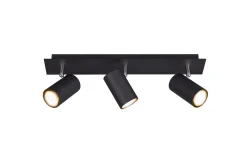 Trio Lighting Lyspærer|Soveromslampe-Marley Spot 3xGU10 Svart Matt svart