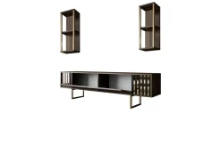 Tv-Benk & Mediabenk-Masatomo TV-benk 180 cm Valnöt,Svart