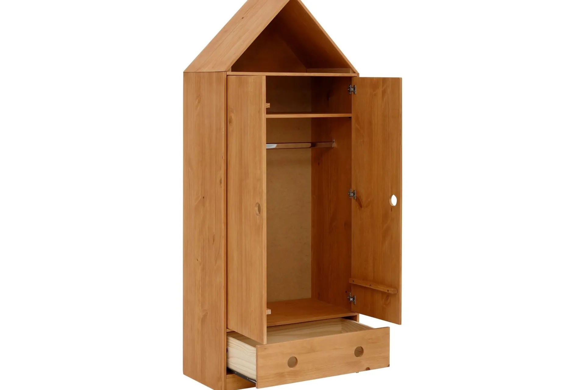 Garderobeskap Barn|Oppbevaring Barnerom-Masoomya Barnegarderobe 75x180 cm Brun