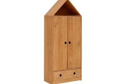 Garderobeskap Barn|Oppbevaring Barnerom-Masoomya Barnegarderobe 75x180 cm Brun