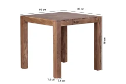 Wohnling Spisebord & Kjøkkenbord-Massie Spisebord 80 cm Tre/Natur